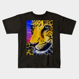Jungle cat leopard big cat Kids T-Shirt